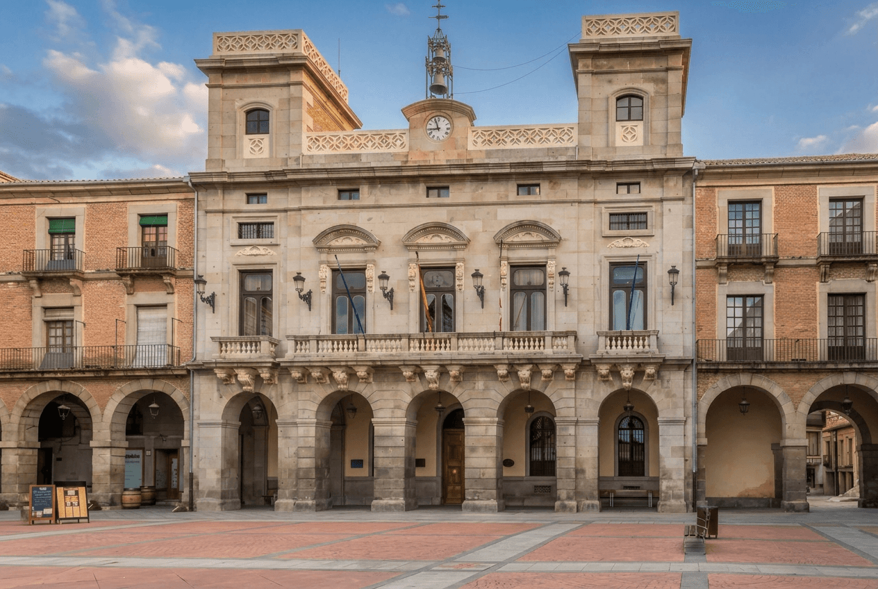 Ayuntamiento de Ávila en la Plaza del Mercado Chico