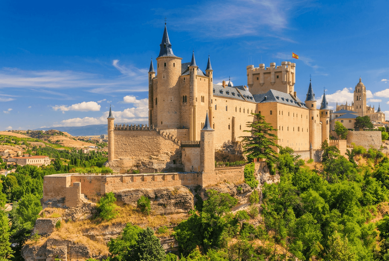 Vista exterior del Alcázar de Segovia